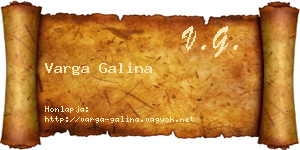 Varga Galina névjegykártya